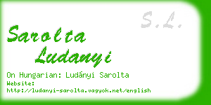 sarolta ludanyi business card